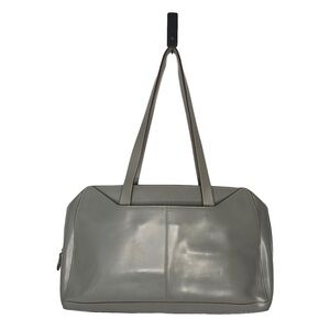 Lodis | Gray Leather Laptop Shoulder Work Bag